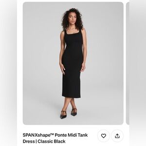 SPANX Black Midi Tank Dress